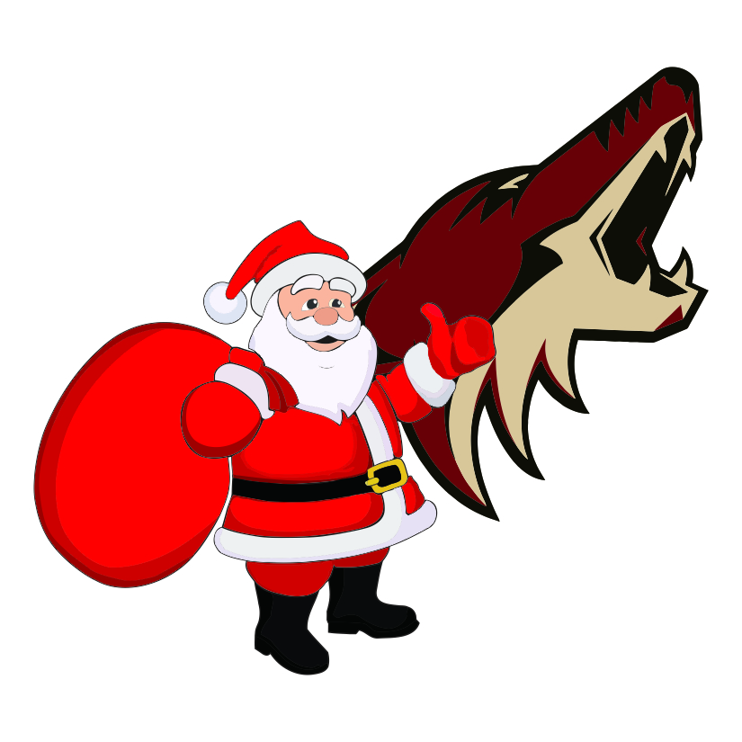 Arizona Coyotes Santa Claus Logo iron on paper